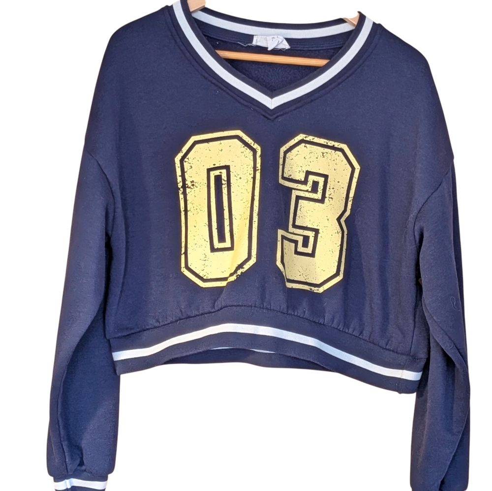 SWS Athletics Cropped Jersey Sweatshirt S Skater Casual Grunge Athleisure